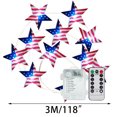 thumbnail image 3 of Porch Lights Outdoor Red White and Blue Lights Remote Control String Plug In Indoor Outdoor String Lights, Ideal for Any Patriotic Decorations & Independence Day Decorations, 9.84 F Bedroom Decor, 3 of 9