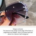 thumbnail image 1 of Becaristey Lunettes de Soleil Tendance Sans Monture avec Monture pour un Style Épuré Résistantes aux Rayures Bons Cadeaux Rose 1 Ensemble, 1 of 6