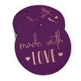 thumbnail image 1 of Inkdotpot Real Rose Gold Foil Made With Love Text Tag Favor Hang Paper Tag 50 Piece, 1 of 1