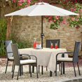 thumbnail image 3 of Small Flower Tablecloth for Spring Summer, 60 x 84 Table Cloth with Umbrella Hole and Zipper, Perfect for Kitchen Dining Room Picnic Party Banquet, Outdoor Indoor Use, 3 of 5