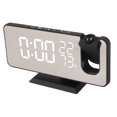 thumbnail image 4 of FM Radio LED Digital Smart Alarm Clock LED Digital Projection Alarm Clock for Bedroom Bedside Black Body White Character, 4 of 10