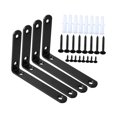 thumbnail image 3 of Shangren 4Pcs Corner Brace Sets Joint Angle Brackets for Laundry Room Kitchen Cabinet Black, 3 of 8