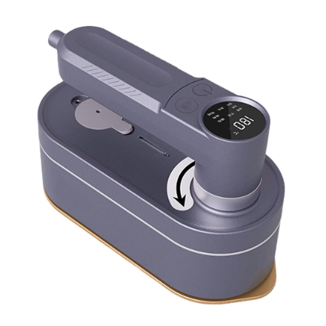 Siruishop Mini Fer à Vapeur Réservoir d'Eau 110 ml Poignée Pliable Défroisseur Professionnel Foncé