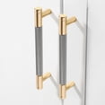 thumbnail image 5 of & Glass Racks and Cabinet Pulls for Kitchen - Black And Champagne Bronze Knurled 5 Inch Hole Centers Durable Cabinet Hardware, 5 of 5