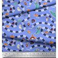 thumbnail image 2 of Soimoi Silk Fabric Spider Web,Bat & Ghost Halloween Print Sewing Fabric Yard 42 Inch Wide, 2 of 3