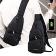 thumbnail image 1 of Iumwxz Sac Bandoulière pour Femmes & Hommes, Sac à Dos Imperméable avec Port de Charge USB, Sac Léger pour Randonnée, Voyage Sac Bandoulière Multifonction avec Sangle, 1 of 6
