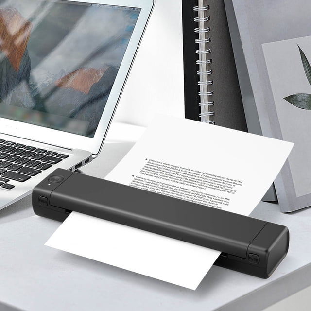 Kadlawus Portable Printer for Travel, Wireless A4 Inkless Mobile Printer, Thermal Printing Device for Laptop, Compact Printer for Office Study Home Car