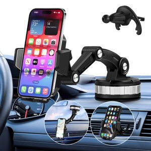 MesaSe Support de téléphone de voiture Support réglable de ventouse Porte-téléphone pour voiture Air Pare-brise de tableau de bord de ventilation iPhone Téléphones intelligents