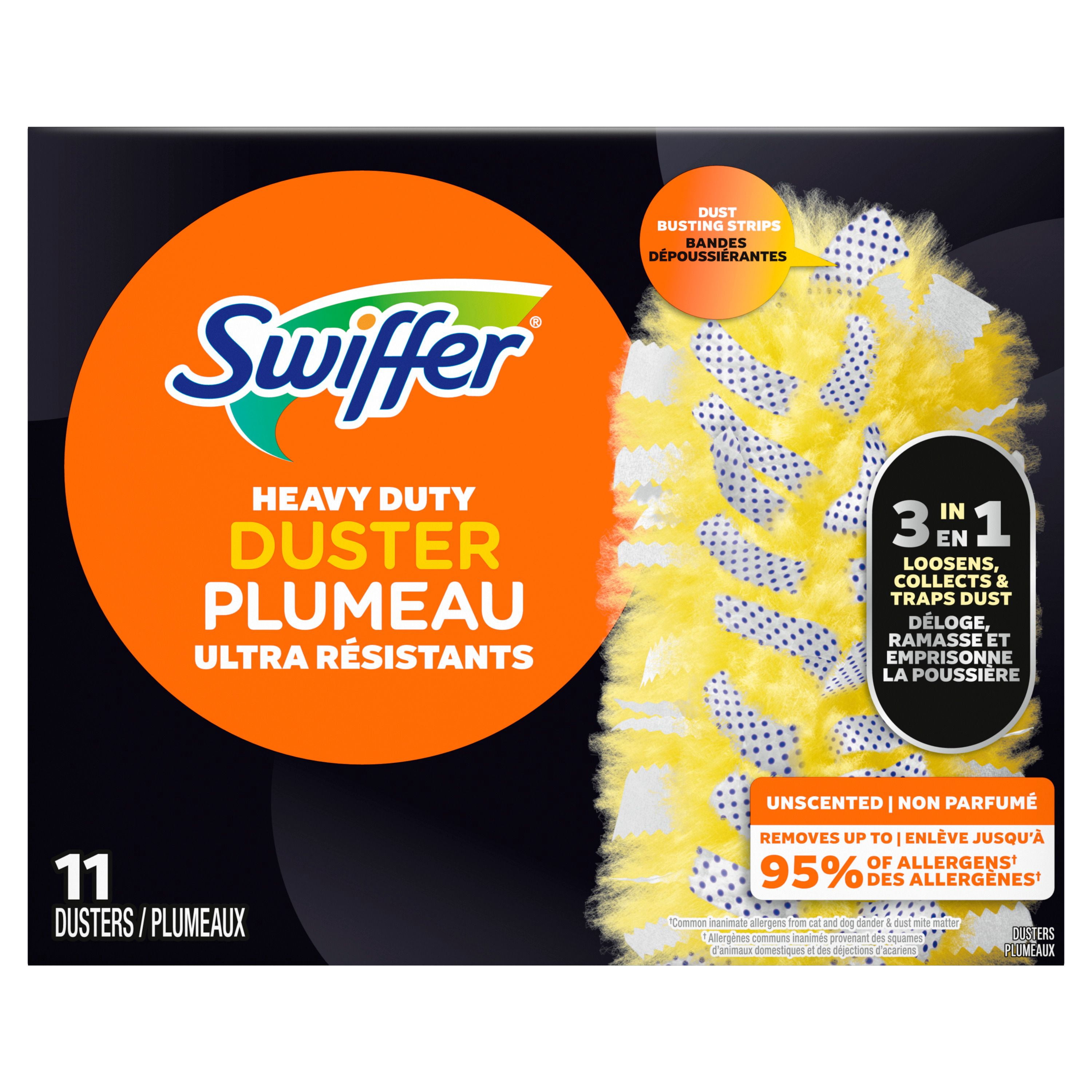 Swiffer Plumeaux Ultra Résistants Multi-Surfaces Recharges de Plumeau pour le Nettoyage, Non Parfumé, 11 Unités