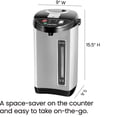 thumbnail image 4 of Chefman 5.3 Liter Electric Hot Water Pot with Safety Lock - Stainless Steel, New, 4 of 8