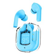 Speakers Bluetooth Wireless Bt30 Transparent Digital Display Wireless Bluetooth Earphones with Dual Sided Stereo Copper Ring Speakers and Charging Station Earbuds Wireless Bluetooth