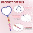 thumbnail image 3 of Uxcell 3 Pack Beadable Mirrors with Handle, 6.4 Inch Long Heart Shape Bead Mirror Bars Removable for DIY Crafts(Navy Blue), 3 of 7