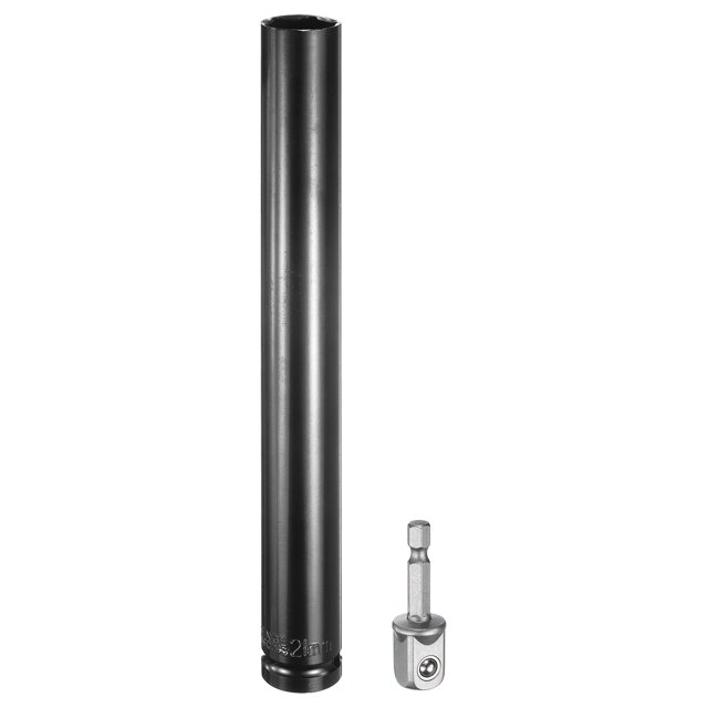 Prise d'Impact Profonde à 6 Points Uxcell, Entraînement 1/2 Pouces, Douille Métrique 21 mm avec Adaptateur