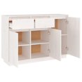 thumbnail image 5 of vidaXL Buffet Blanc 110x34x75 cm Pin Massif, 5 of 5