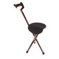 thumbnail image 4 of Metal Portable Folding Walking Stick Chair Seat Stool Travel Cane Chair, 4 of 14