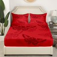thumbnail image 3 of Erosebridal Teens Skeleton Sheet Set Queen, Moth Butterfly Bedding Sets Queen Size, Mandala Boho Decor 4pcs, 3 of 7