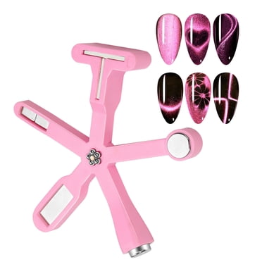 Herunwer Aimant pour Ongles 5 en 1, Aimant de Vernis Gel Oeil de Chat Multifonction pour Art des Ongles, Aimants de Vernis à Ongles Magnétiques Puissants Outils de Conception d'Ongles