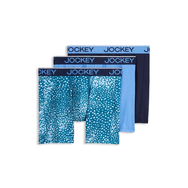 Jockey Men's Chafe Proof Pouch Microfiber 6" Boxer Brief - 3 Pack