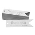 thumbnail image 1 of Inkdotpot Pack Of 100 Real Silver Foil Paper Tags Thank You For Celebrating With Me Birthday Favor Hang Tags, 1 of 6