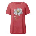 thumbnail image 3 of Chemises à Manches Courtes pour Femmes Mode Décontractée Chemises Imprimées Manches Courtes Tee-Shirt Ample Tunique Blouse Tunique Manches Courtes pour Femmes, 3 of 4