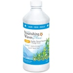 Des vagues nourissantes Plus - Croissance des cheveux en biotine liquide, peau & Huiles de vitamines pour les femmes & Hommes avec Sélénium, Magnésium Bisglycinate, Kelp, Vitamine C B1 B3 & B6 pour les niveaux d ' énergie & Soutien thyroïdien - 450ml