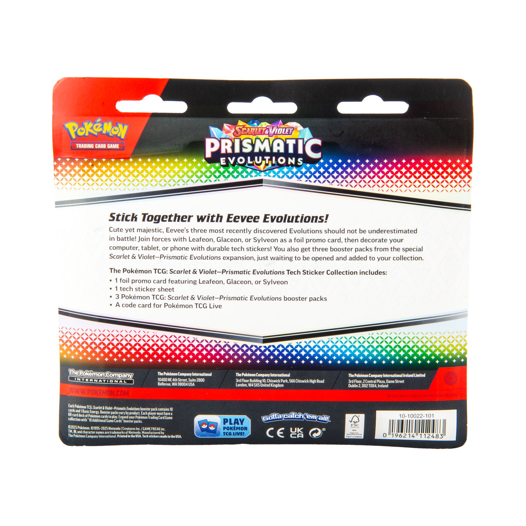 Pokemon Trading Cards SV8.5 Prismatic Evolutions Tech Sticker Collection | Recevez-en 1 au hasard