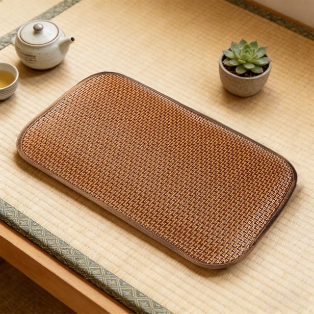 BUTASY Pillow Case Cool Rattan Pillowcase Summer Mattress and Pillow Cover Breathable and Sweat Wicking Rattan Woven Pillowcase High-Density Weave Wide Hem