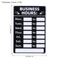 thumbnail image 2 of Unique Bargains Business Hour Sign PVC Self Adhesive Operation Hour Sticker Black, 2 of 5