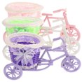 thumbnail image 1 of SHISUYAN Panier de Rangement Tressé en Forme de Tricycle 3 Pcs Plastique Fer Rotin Imperméable Durable, 1 of 9