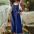 thumbnail image 2 of Penkiiy Combinaisons pour Femmes Mode Été Décontracté Camisole Sans Manches Combinaison Bleue TP Combinaisons, 2 of 8