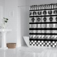 thumbnail image 3 of Mid Century Neutral Geometric Abstract (2) Shower Curtains Reusable Shower Liner,Simple Polyester Bathroom Curtains,bath curtain shower liners with plastic hook 72x72Inch, 3 of 4