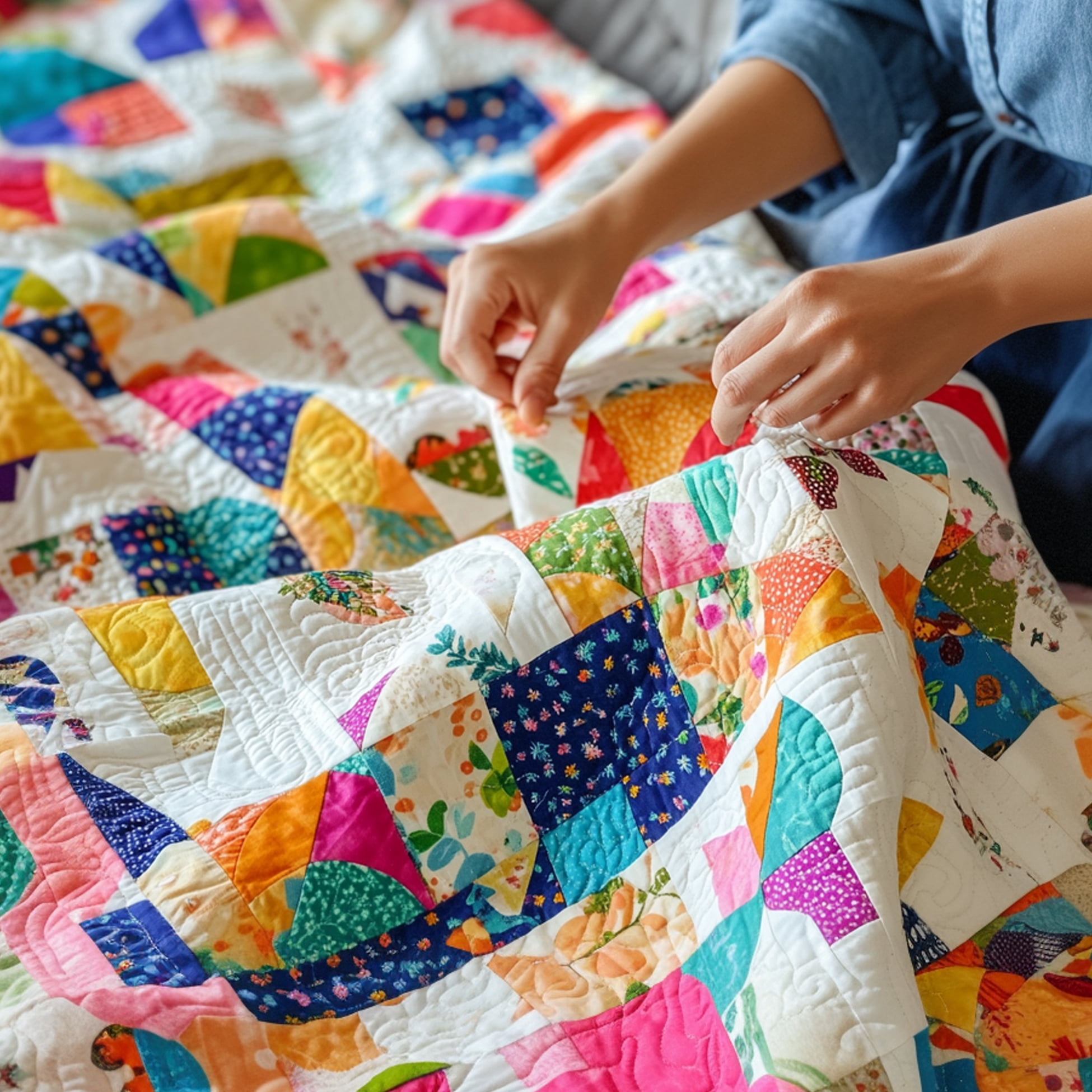 UNIQUE CREATIV Premium Quilt Batting Queen Size Low-Loft
