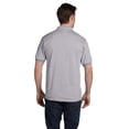 thumbnail image 3 of Hanes Cotton-Blend Men`s Jersey Polo, M, Light Steel, 3 of 3