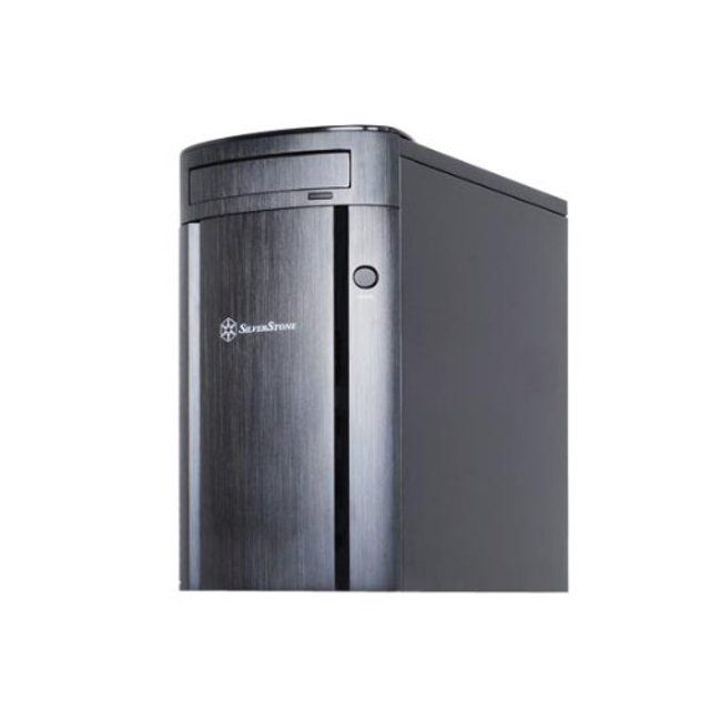 Silverstone Aluminum Front Panel/SECC Structure Micro ATX Mid Tower Computer Case SG04B-F (Black)