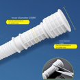 thumbnail image 3 of 1-5M White Drain Hose Pipe Inlet Extension Tube Drainpipe for Faucet Accessories, 3 of 8