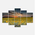 thumbnail image 2 of Sunflower Sunset with Cloudy Sky - Large Landscape Canvas Art, 2 of 3