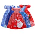 thumbnail image 1 of Robes de Princesse de Noël pour Enfants 5-14 Ans pour Filles Robe de Père Noël de Dessin Animé Robe de Neige Robe de Fête d'Anniversaire Robe de Danse Robe de Soirée, 1 of 7