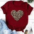 thumbnail image 4 of TIMIFIS Hauts à Manches Courtes pour Femmes T-Shirt Imprimé Cœur de la Saint-Valentin T-Shirt Décontracté d'Été Col Rond, 4 of 6