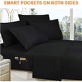 thumbnail image 4 of All Season 10-PIECE Bed in a Bag Infinity Collection Comforter Set Wrinkle Resistant Silky-Soft Includes Bed Sheet Set, King/CalKing , Black, 4 of 5
