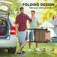 thumbnail image 4 of Outsunny 2pc Patio Foldable Rocking Chair Set, Light Brown, 4 of 10