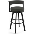 thumbnail image 1 of Amisco Tabouret de Bar Pivotant Browser 30 Po - Polyester Gris Anthracite / Métal Noir, 1 of 9