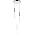 thumbnail image 4 of Elegant Lighting 5203D12C Ruelle 3 Plafonniers avec Lampe Suspendue, Chrome, 4 of 4