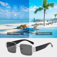 thumbnail image 4 of R-18 Silver Metal Sunglasses Wide Leg Lightweight For Travel #2owzG, 4 of 6