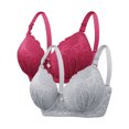 thumbnail image 1 of Bras for Women, Womens Solid Color Steel Ring Oversized Gathering Underwear Daily Bra, 1 of 4