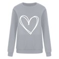 thumbnail image 4 of Chemise de Saint-Valentin pour Femmes 2024 Col Rond Chemises Décontractées Cœur d'Amour Graphiques Tees Manches Longues Amples Pull Tops Mode Vacances T-Shirt, 4 of 4