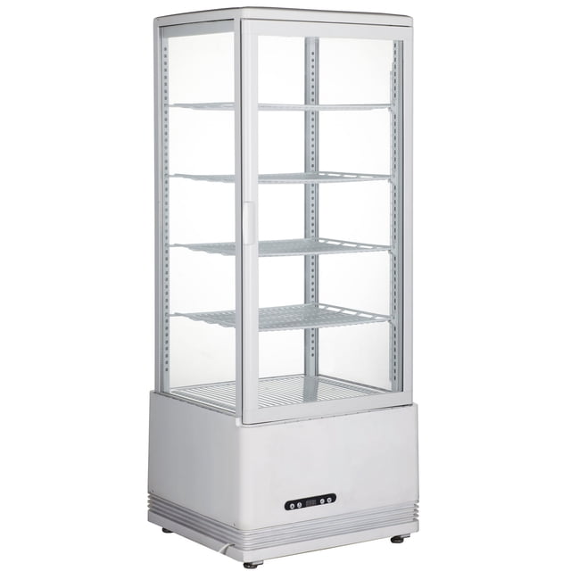INTBUYING Commercial Cake Display Cabinet Glass Refrigerated Case Showcase with Automatic Defrost 25.8Gallon 110V