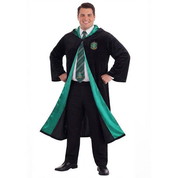 Deluxe Harry Potter Slytherin Robe Plus Size Costume for Adults