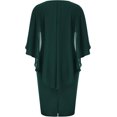 thumbnail image 2 of Hanna Nikole Robe en Chiffon à Manches Courtes pour Femmes Grande Taille avec Volants et Strass, 2 of 7