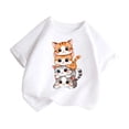 thumbnail image 3 of Carry Camisole Fille Haut à Volants Enfant Filles Mignon Graphique Col Rond Manches Courtes Tee Été Décontracté T-Shirt, 3 of 5