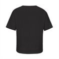 thumbnail image 4 of Yuyuzo Hauts en Coton et Lin Grande Taille pour Femmes Chemises à Manches Mi-Longues Col Rond T-Shirts Décontractés d'Été Blouses, 4 of 4